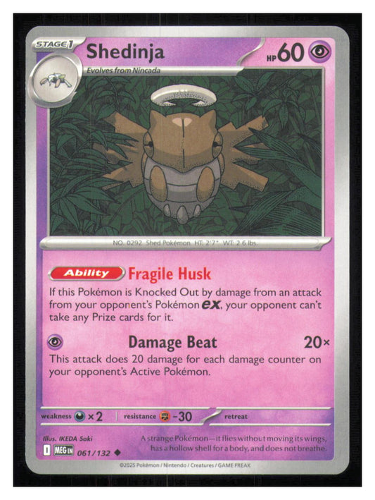 🎴 Shedinja 061/132 Uncommon Mega Evolution NM