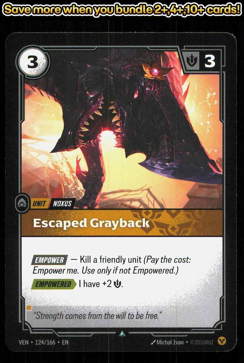 🎴 Escaped Grayback 124/166 Uncommon Vendetta NM 🎨 Ivan