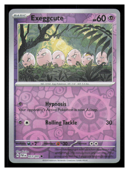 🎴 Exeggcute 023/091 Reverse Holo Paldean Fates Pokemon NM