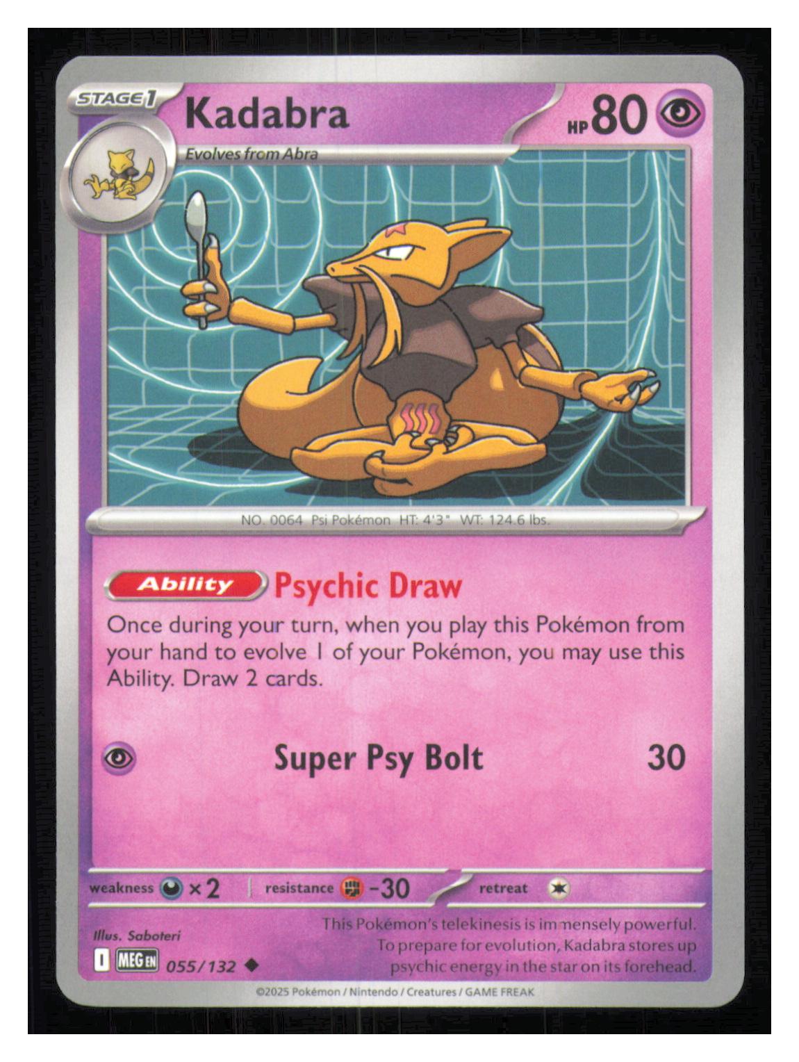 🎴 Kadabra 055/132 Uncommon Mega Evolution NM