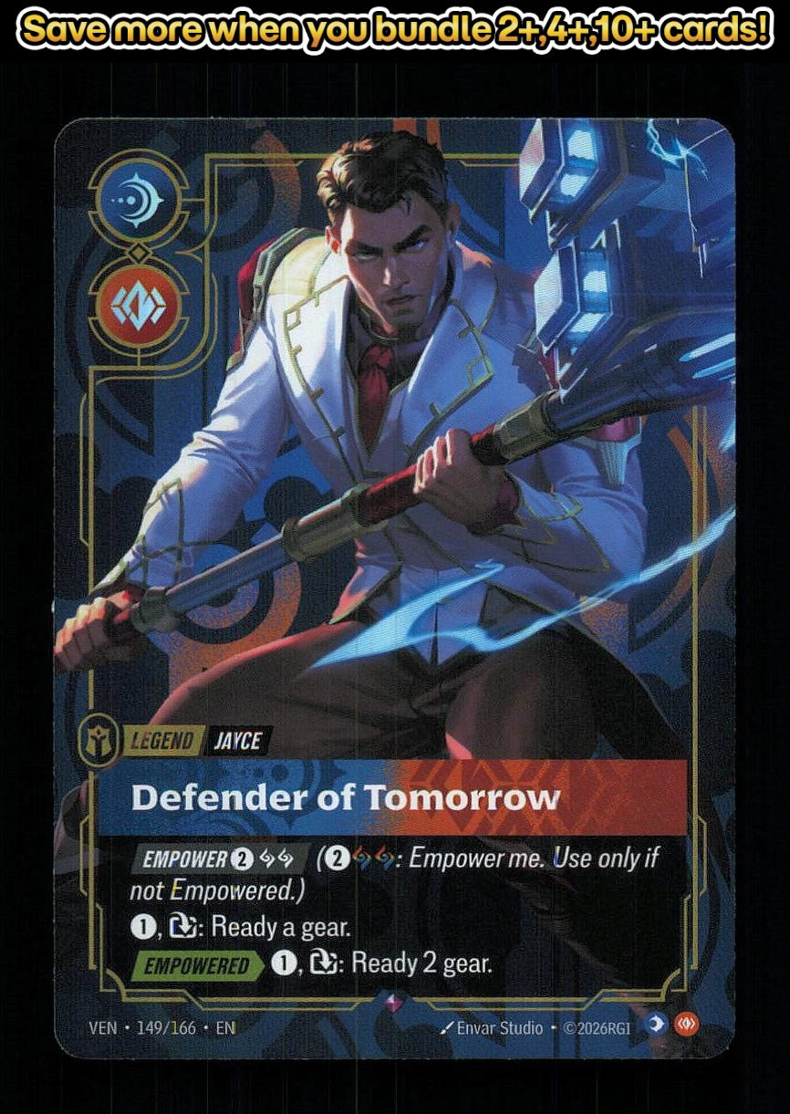 🎴 Jayce - Defender of Tomorrow 149/166 Rare Foil Vendetta NM 🎨 Studio