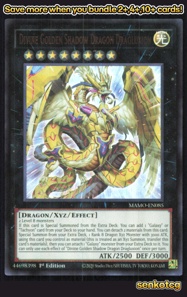 🎴 Divine Golden Shadow Dragon Dragluxion MAMO-EN085 Ultra Rare