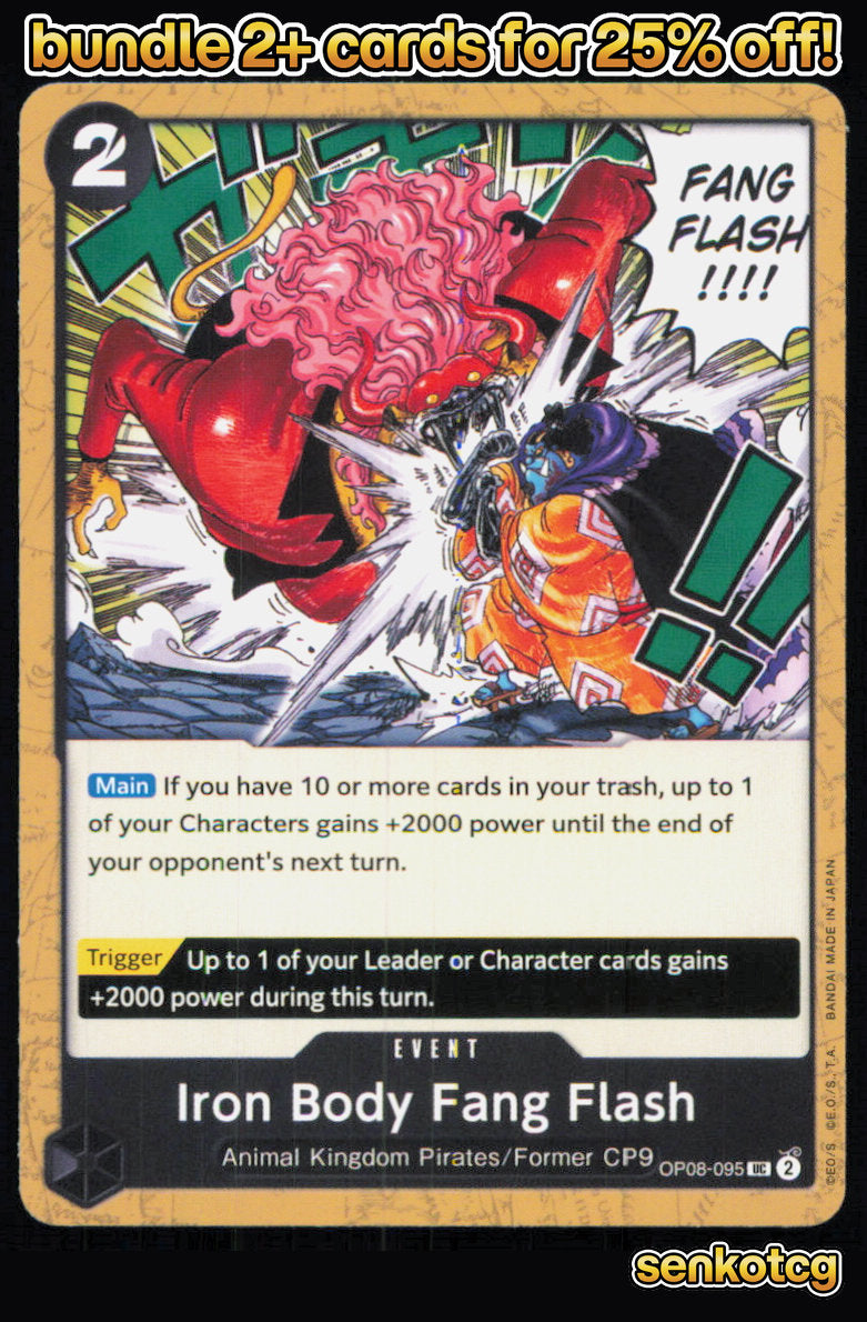 🎴 Iron Body Fang Flash OP08-095 Uncommon Two Legends NM