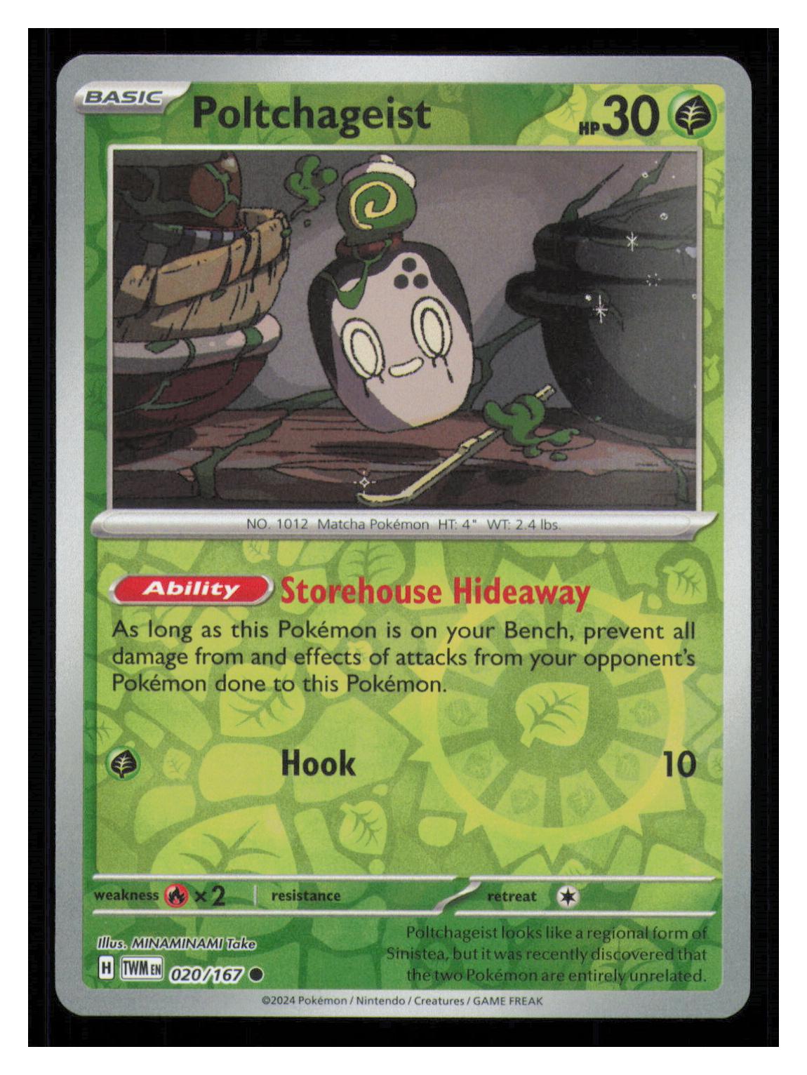 🎴 Poltchageist 020/167 Reverse Holo Twilight Masquerade NM 🎨 Take