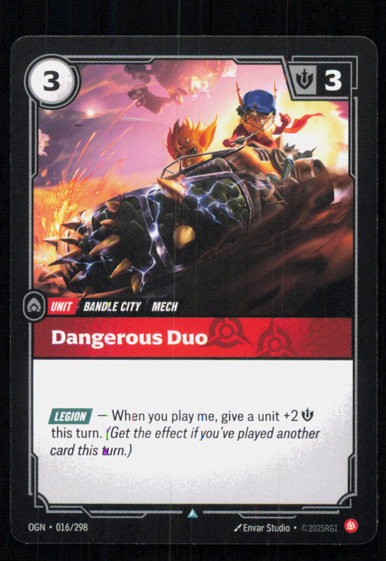 🎴 Dangerous Duo 016/298 Uncommon OGN Origins NM