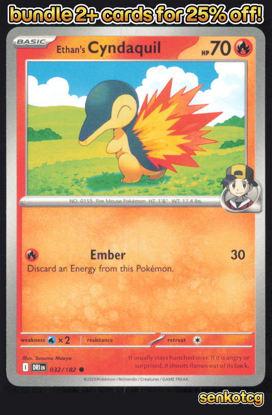 🎴 Ethan's Cyndaquil 032/182 Common Destined Rivals NM
