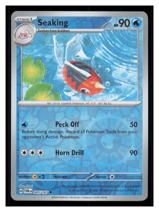 🎴 Seaking 045/167 Reverse Holo Twilight Masquerade NM 🎨 Gemi
