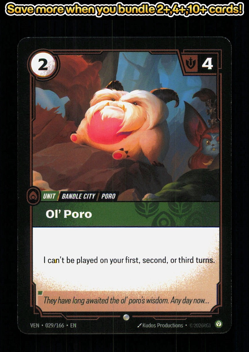 🎴 Ol' Poro 029/166 Common Vendetta NM 🎨 Productions