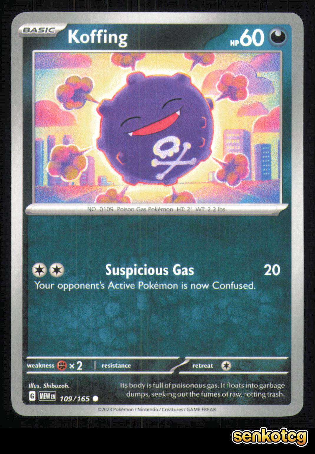 🎴 Koffing 109/165 151 NM 🎨 Shibuzoh.