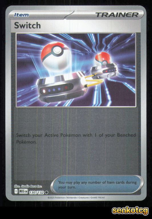 🎴 Switch 130/132 Common Reverse Holo Mega Evolution NM