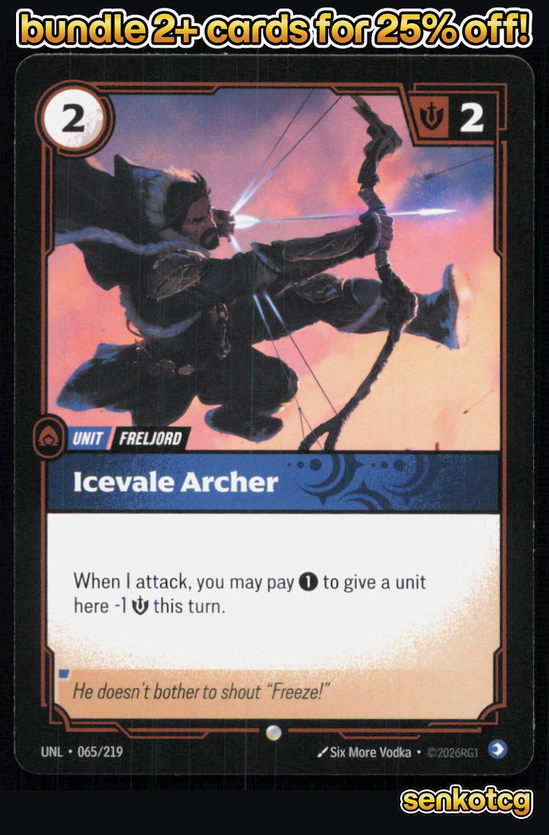🎴 Icevale Archer 065/219 Common Unleashed NM