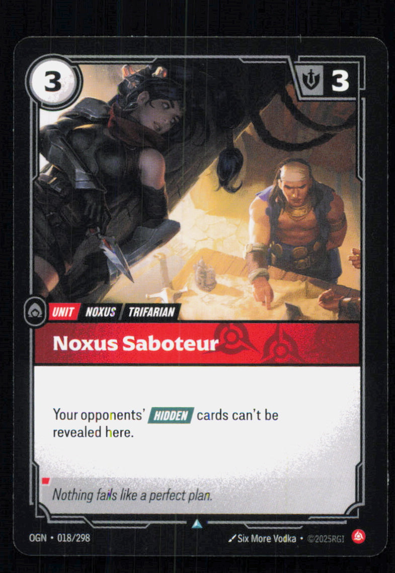🎴 Noxus Saboteur 018/298 Uncommon OGN Origins NM