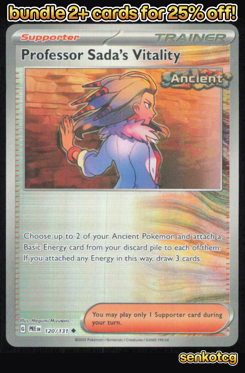 🎴 Professor Sada's Vitality (Poke Ball Pattern) 120/131 Prismatic Evolutions NM