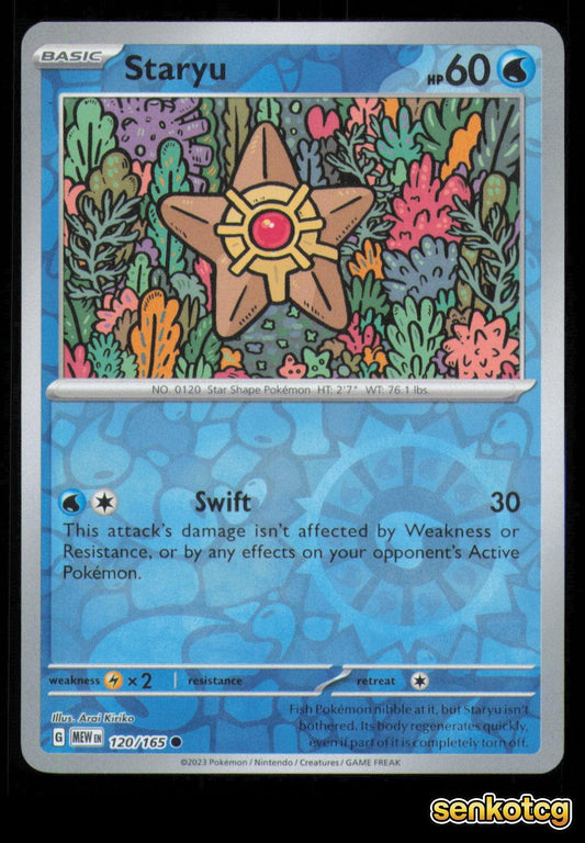 🎴 Staryu 120/165 Reverse Holo 151 NM 🎨 Kiriko