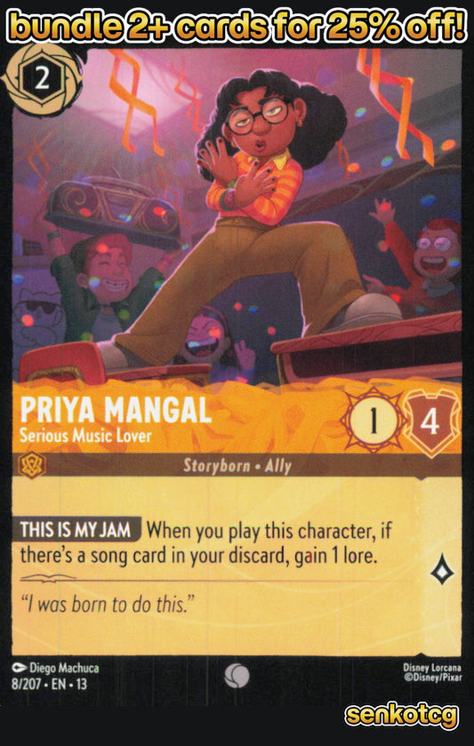 🎴 Priya Mangal - Serious Music Lover 8/204 Common Attack of the Vine! NM