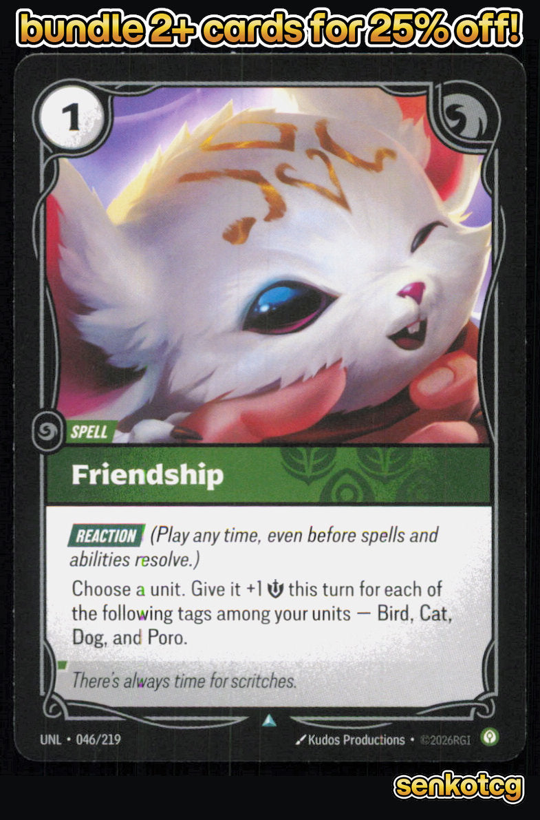 🎴 Friendship 046/219 Uncommon Unleashed NM