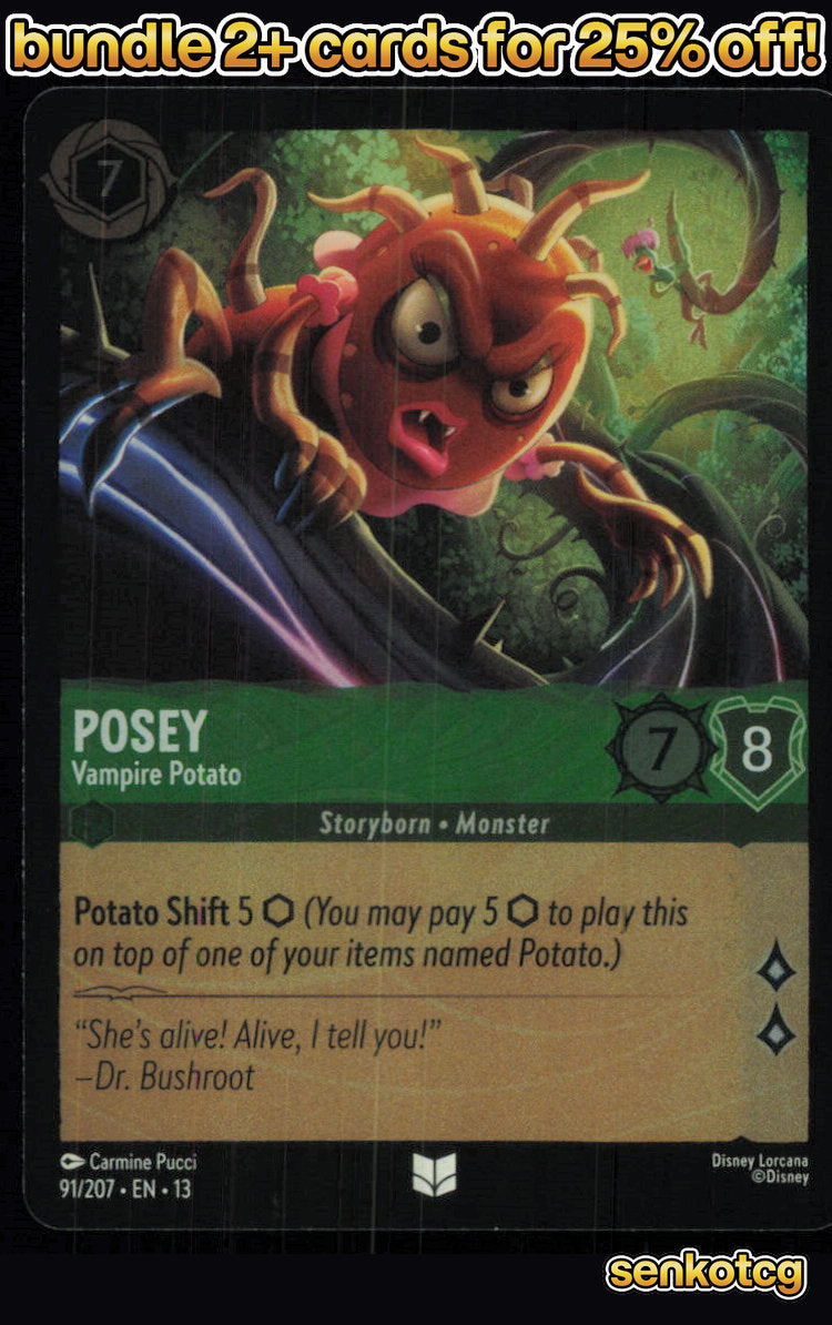 🎴 Posey - Vampire Potato 91/204 Uncommon Cold Foil Attack of the Vine! NM