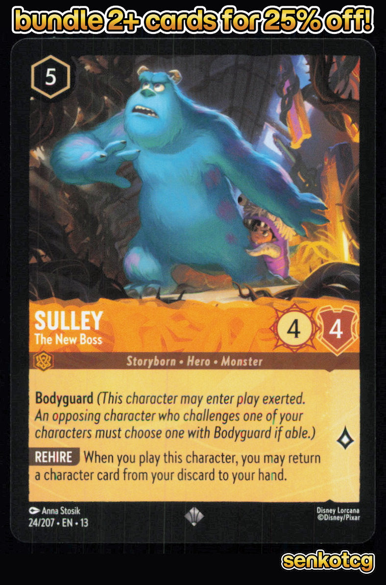 🎴 Sulley - The New Boss 24/207 Super Rare Attack of the Vine! NM