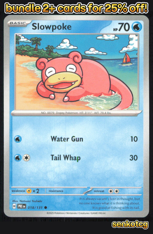 🎴 Slowpoke 018/131 Common Prismatic Evolutions NM 🎨 Yoshida