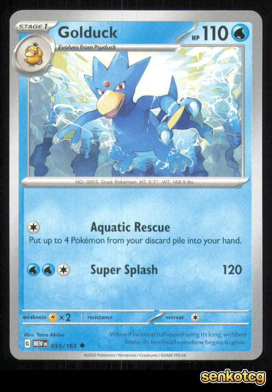 🎴 Golduck 055/165 151 NM 🎨 Akitsu