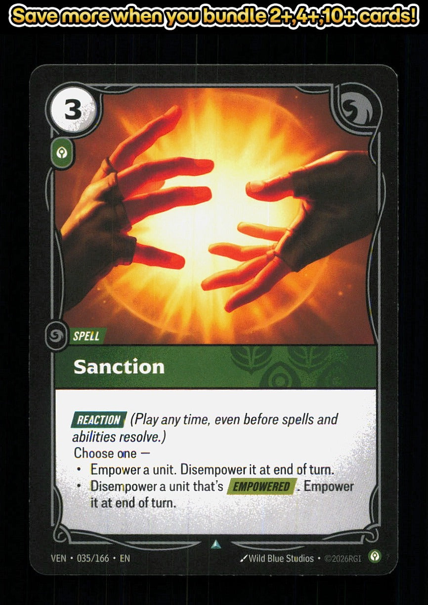 🎴 Sanction 035/166 Uncommon Vendetta NM 🎨 Studios