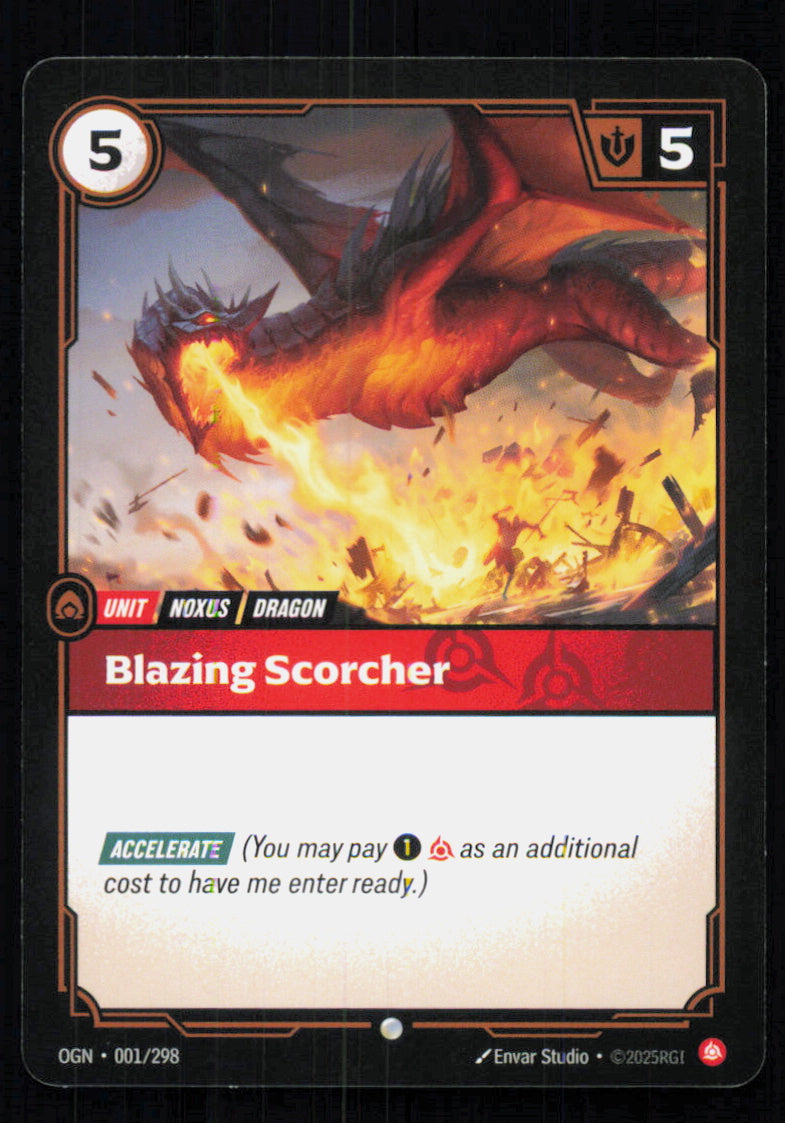 🎴 Blazing Scorcher 001/298 Common OGN Origins NM