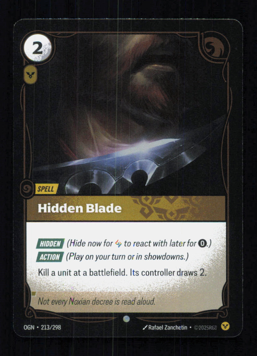 🎴 Hidden Blade 213/298 Common Foil OGN Origins NM