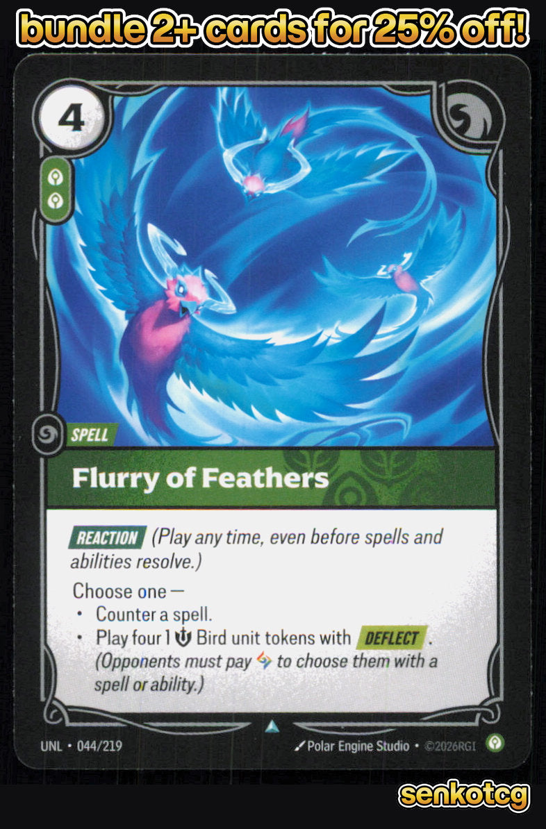 🎴 Flurry of Feathers 044/219 Uncommon Unleashed NM