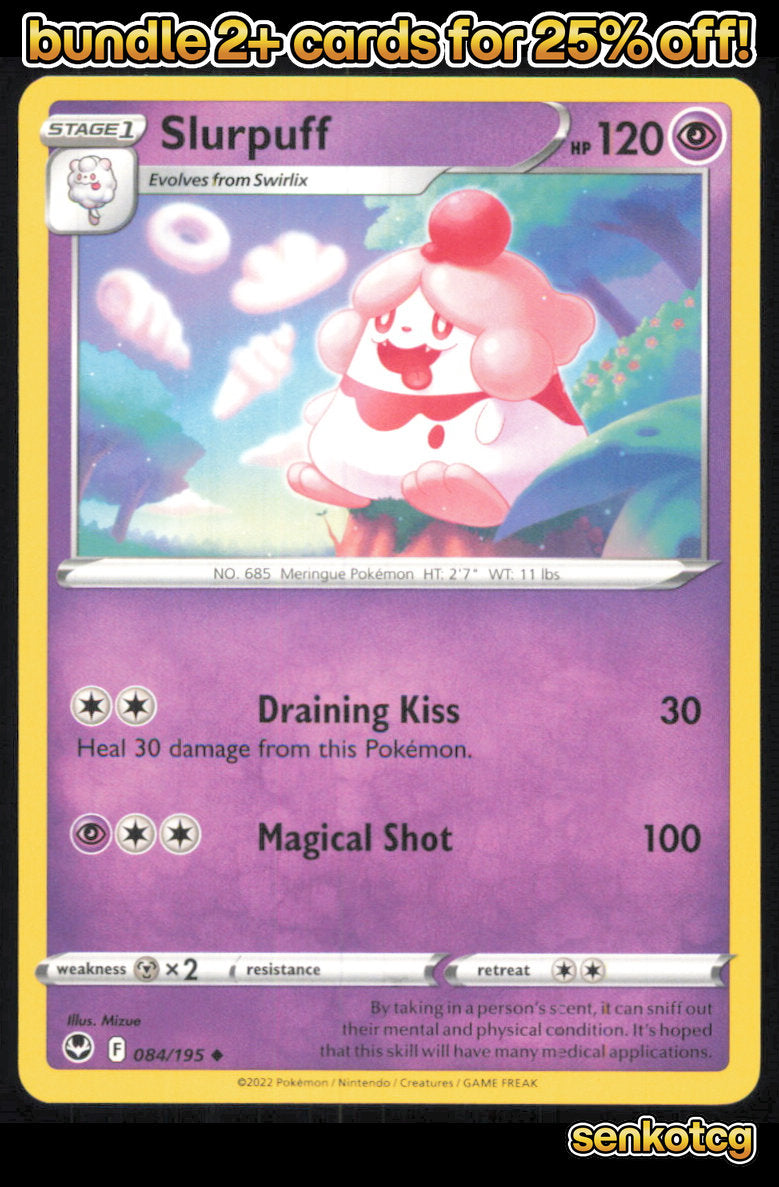 🎴 Slurpuff 084/195 Uncommon Silver Tempest NM