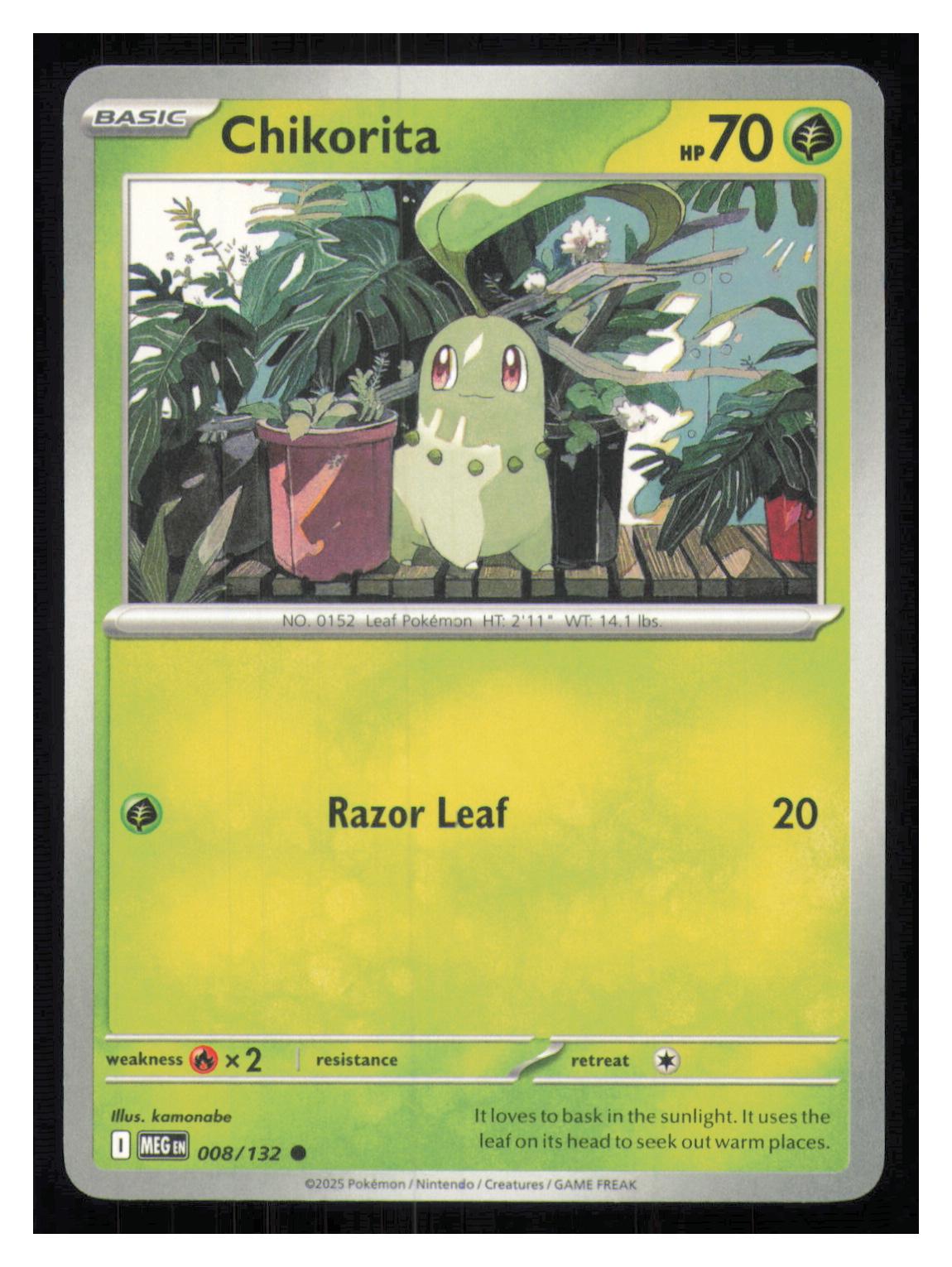 🎴 Chikorita 008/132 Common Mega Evolution NM