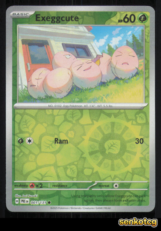 🎴 Exeggcute 001/131 Reverse Holo Prismatic Evolutions NM 🎨 Suzuki