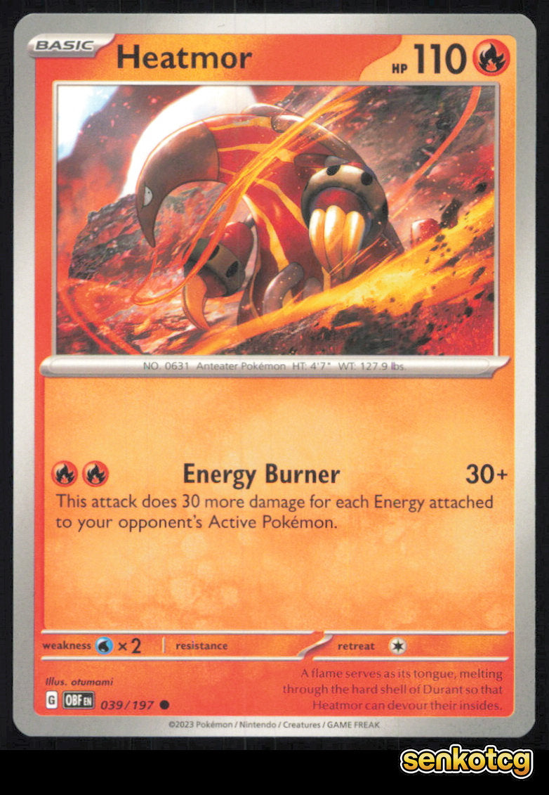 🎴 Heatmor 039/197 Common Obsidian Flames NM
