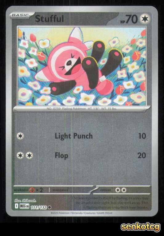 🎴 Stufful 111/132 Common Reverse Holo Mega Evolution NM