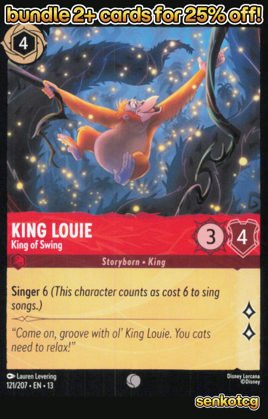 🎴 King Louie - King of Swing 121/204 Common Attack of the Vine! NM