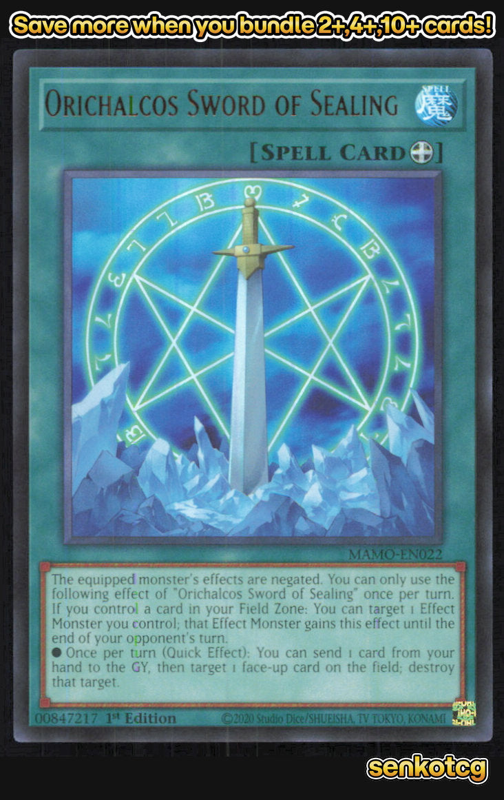 🎴 Orichalcos Sword of Sealing MAMO-EN022 Ultra Rare