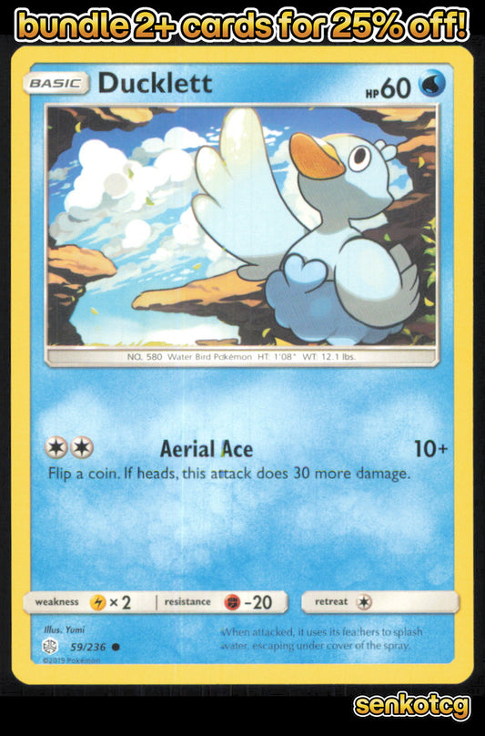 🎴 Ducklett 59/236 Common Cosmic Eclipse NM