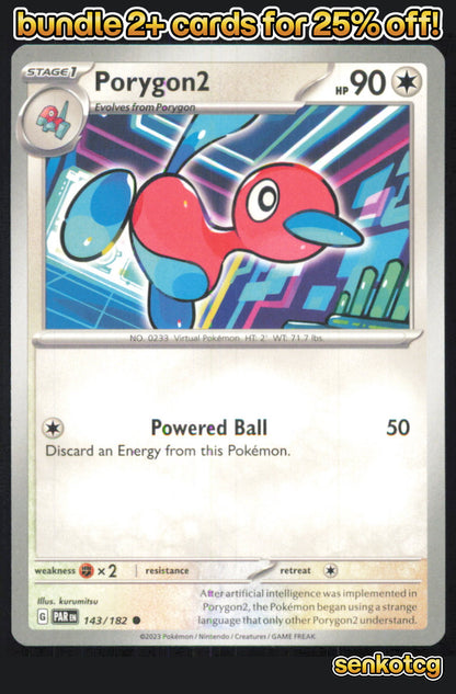 🎴 Porygon2 143/182 Common Paradox Rift NM