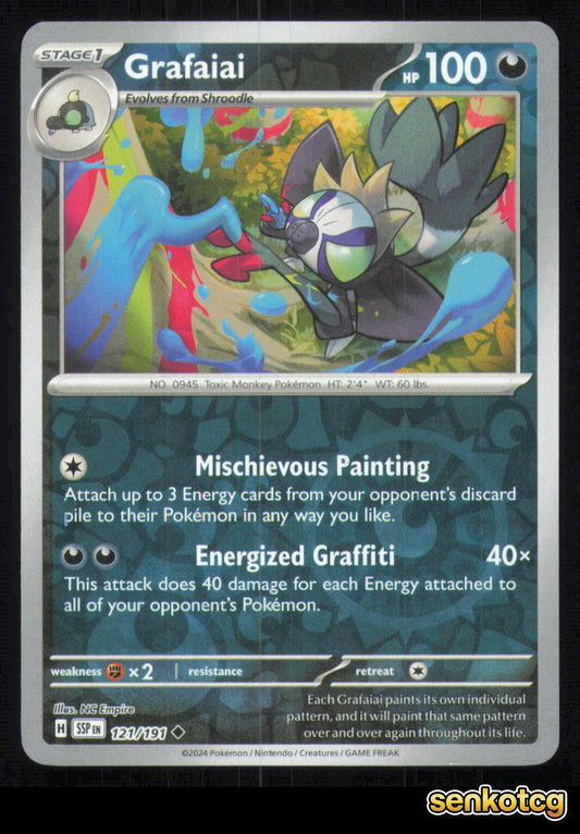 🎴 Grafaiai 121/191 Reverse Holo Surging Sparks NM 🎨 Empire