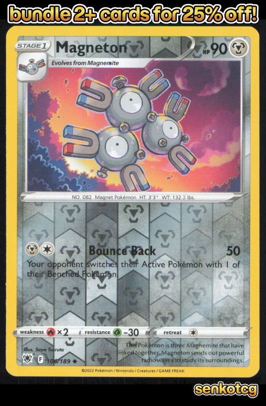 🎴 Magneton 106/189 Uncommon Reverse Holo Astral Radiance NM