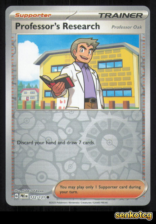 🎴 Professor's Research [Oak] 122/131 Reverse Holo Prismatic Evolutions NM