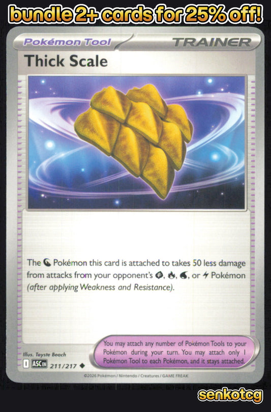 🎴 Thick Scale 211/217 Uncommon Ascended Heroes NM 🎨