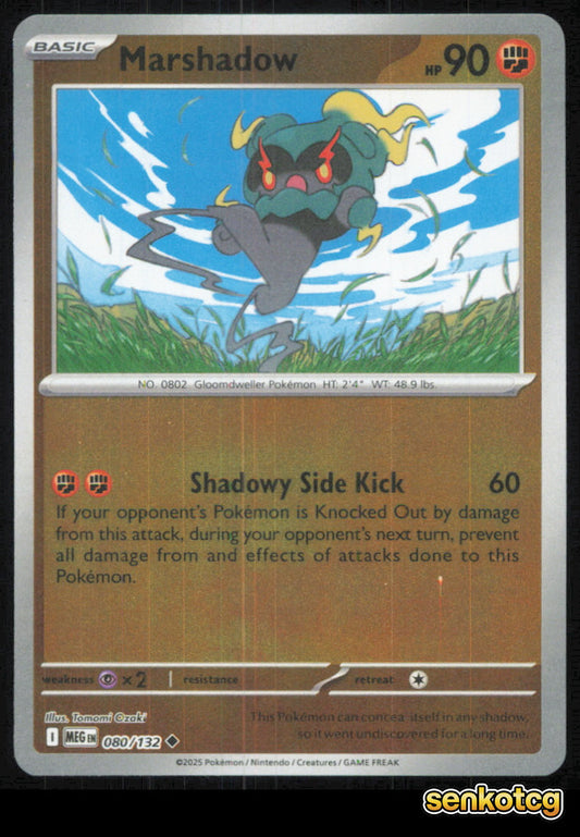 🎴 Marshadow 080/132 Uncommon Reverse Holo Mega Evolution NM