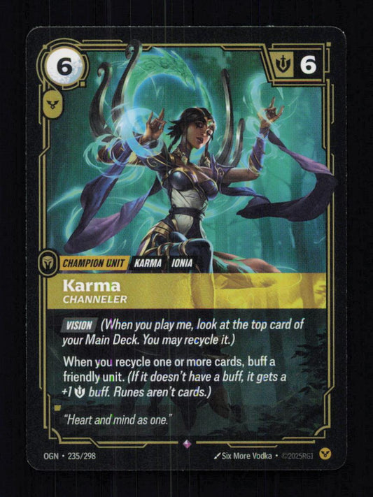 🎴 Karma Channeler 235/298 Rare Foil OGN Origins NM
