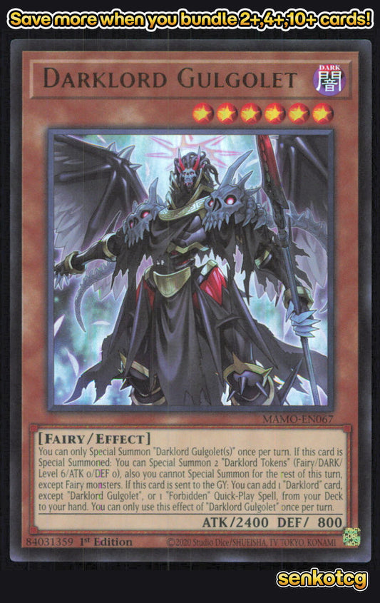 🎴 Darklord Gulgolet MAMO-EN067 Ultra Rare
