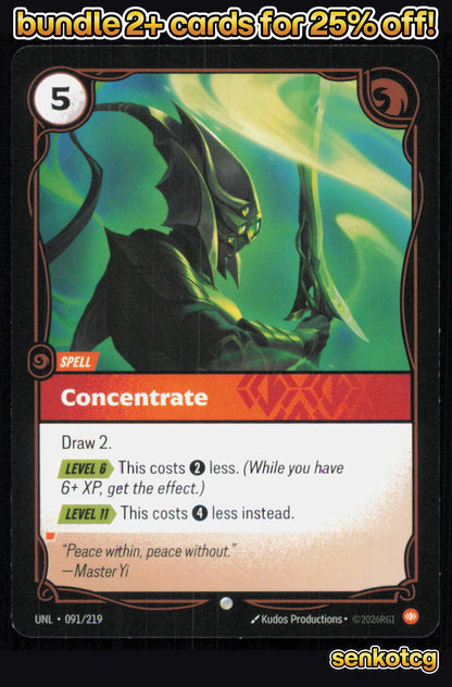 🎴 Concentrate 091/219 Common Unleashed NM