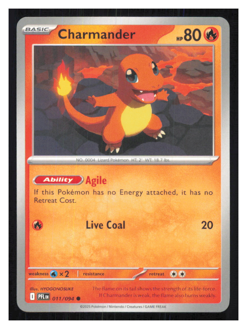 🎴 Charmander 011/094 Common PFL Phantasmal Flames NM