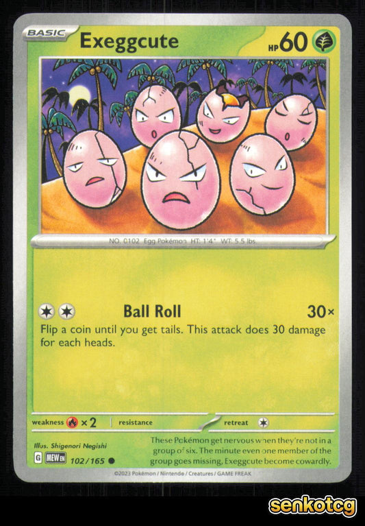 🎴 Exeggcute 102/165 151 NM 🎨 Negishi