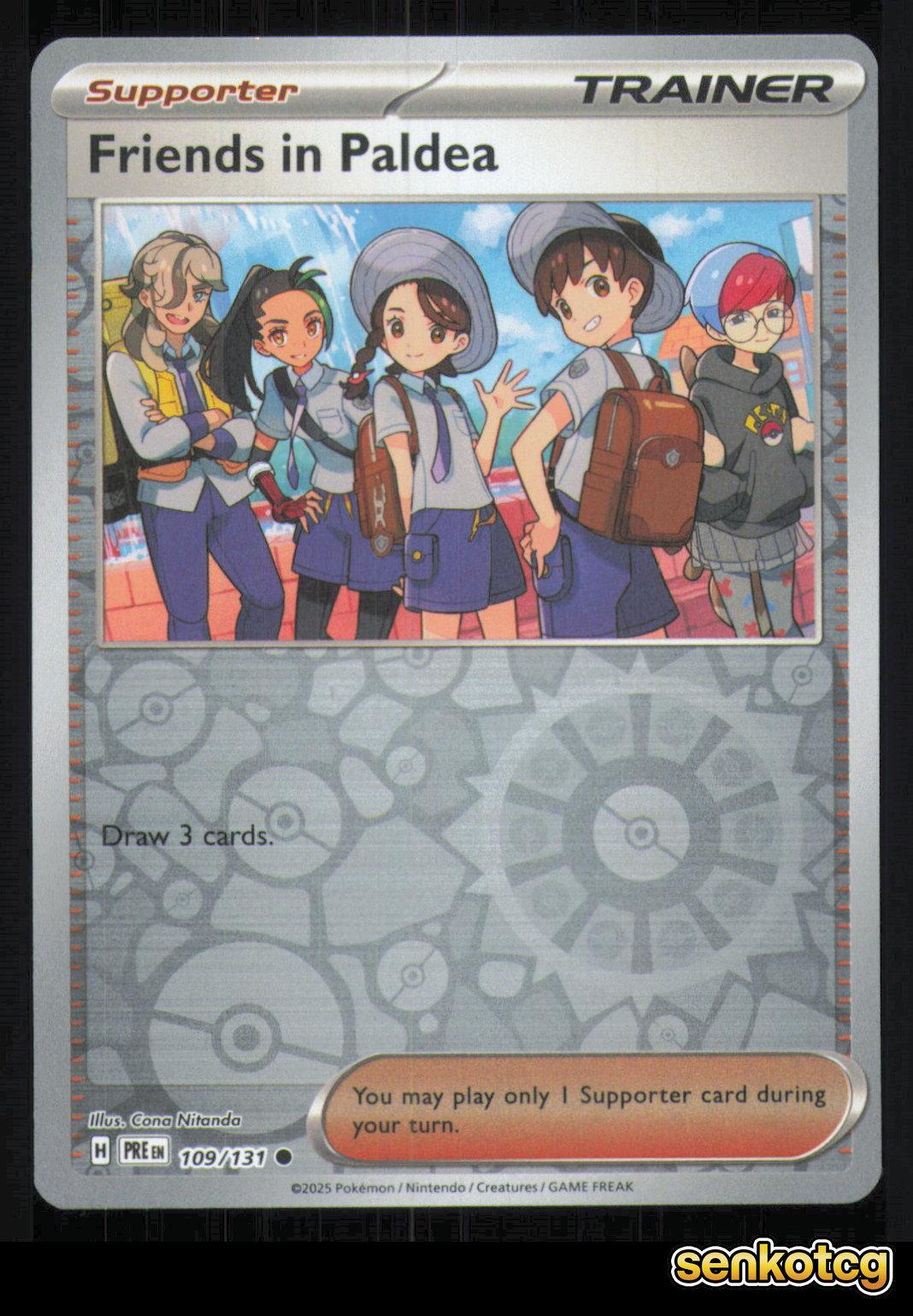🎴 Friends in Paldea 109/131 Reverse Holo Prismatic Evolutions NM 🎨 Nitanda