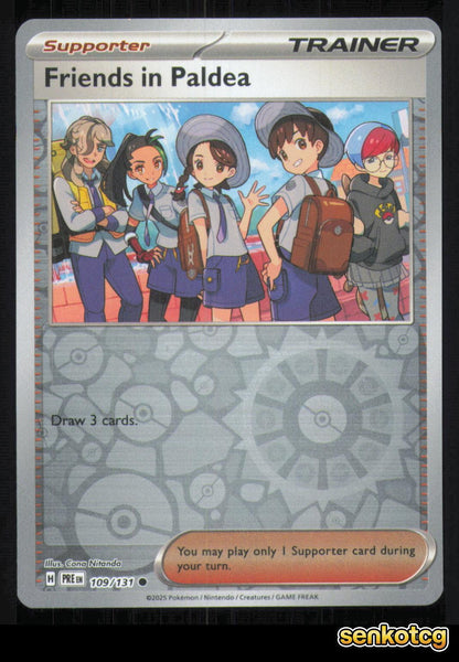 🎴 Friends in Paldea 109/131 Reverse Holo Prismatic Evolutions NM 🎨 Nitanda