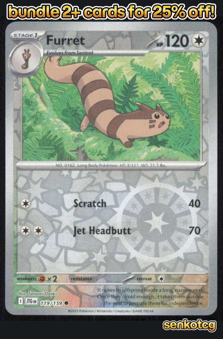 🎴 Furret 119/159 Common Journey Together NM